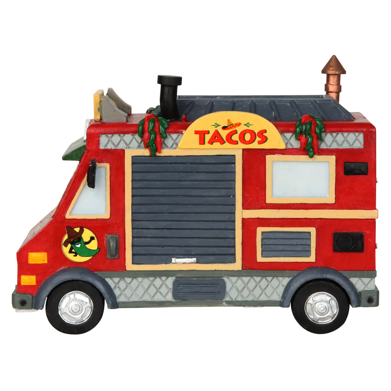 Lemax Taco Food Cart – 3-Piece Carnival Village Set – Polyresin, Multicolor, Limited Edition 2021